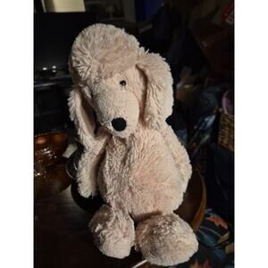Jelly cat Bashful Pink Poodle Dog Plush Stuffed Animal 12"- Retired, pre-owned